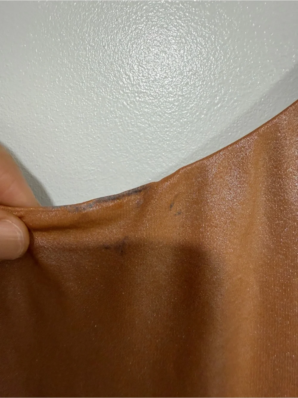 Zara Shiny Chestnut Brown One-Piece Swimsuit